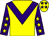 Yellow, purple chevron, purple sleeves, yellow stars, yellow cap, purple stars (The Louis P Partnership)