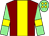 Maroon, yellow stripe, light green sleeves, yellow armlets and spots on light green cap (Mr Royston Morgan Evans)
