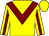 Yellow, maroon chevron, yellow sleeves, maroon stripe, yellow cap (Stonestreet Stables, LLC)