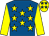 Royal blue, yellow stars, yellow sleeves, yellow cap, royal blue stars (F Donnelly & Christopher Donnelly)
