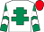 White, emerald green cross of lorraine, emerald green and white chevrons on sleeves, red cap (Mr Laurence O'Kane)