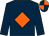Dark blue, orange diamond, quartered cap (Girls Are Loud)