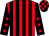 Red and black stripes, black sleeves, red stars, check cap (Mr Paul McGuire)