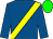 Royal blue, yellow sash, green cap (F Costello)