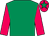 Emerald green, cerise sleeves, cerise cap, emerald green star (Ian Davison & Alan Drysdale)