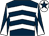 Dark blue & white chevrons, white sleeves, dark blue diabolo, white cap, dark blue star (An Stil Beatha Syndicate)