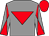 Grey, red inverted triangle, red sleeves, grey diabolo, red cap (Garrad Brothers)