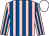 Pink & royal blue stripes, white cap (Thirsty Mare Syndicate)