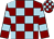 Maroon and light blue check, hooped sleeves (Mr Alistair Price)