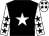 Black, white star, white sleeves, black stars, white cap, black stars (Clara Jug Syndicate)