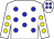 White, blue dots, yellow dots on sleeves (Tramore Tree)