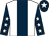 White, dark blue stripe, dark blue sleeves, white stars, dark blue cap, white star (Team Kinneston Club)