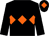 Black, orange triple diamond and diamond on cap (Mr S Lamb)
