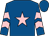 Royal blue, pink star, chevrons on sleeves (Mr & Mrs H Parmar)