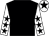 Black, white sleeves, black stars, white cap, black star (Gerard M O'Connor)