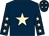 Dark blue, beige star, beige stars on sleeves, dark blue cap, beige stars (Stellar Football Partnership)
