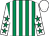 Emerald green & white stripes, white sleeves, emerald green stars, white cap (John A McMahon)