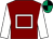 Maroon, white hollow box & sleeves, black & emerald green quartered cap (Pat Greally)