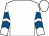 White, royal blue chevrons on sleeves (Isa Al-khalifa)