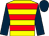 Yellow, red hoops, dark blue sleeves and cap (John And Anne Soul)