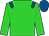 Lime green, royal blue epaulets and cap (Dr J Walker)
