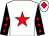 White, red star, black sleeves, red stars, white cap, red diamond (Harraton Hopefuls)