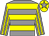 Grey, yellow hoops, striped sleeves, yellow cap, grey star (Mr Trevor C Stewart)