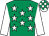 Emerald green, white stars, white sleeves, check cap (Gerard Shevlin & David Daly)