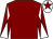 Maroon, maroon and white diabolo on sleeves, white cap, maroon star (Dukes Head Racing)