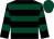 Black, dark green hoops, dark green cap (Mrs P Ffrench Davis & Mr D Ffrench Dav)