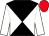 Black and white diabolo, white sleeves, red cap (Carnalway Partnership)