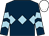 DARK BLUE, LIGHT BLUE triple diamond, chevrons on sleeves, WHITE cap (Mr & Mrs George Bhatti)