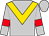 Silver, gold chevron, silver sleeves, red armlets, silver cap (Charis Liang Shun Xing)