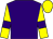 Purple, yellow sleeves, purple armlets, yellow cap (Mr M E Perlman)