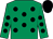 Emerald green, black spots, black cap (Lady Juliet Tadgell)
