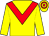 Yellow, red chevron, hooped cap (M O'flynn, Mrs J Magnier, Mrs P Shanah)