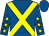 Royal blue, yellow cross belts, royal blue sleeves, yellow stars (Mr John Stocker)