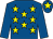 Royal blue, yellow stars, royal blue sleeves, royal blue cap, yellow star (The Khat Partnership)