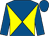 Royal blue and yellow diabolo, royal blue sleeves and cap (John James Feane)