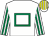 White, emerald green hollow box, striped sleeves, white and yellow striped cap (Mr Gerry Dolan)