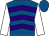 Royal blue, purple chevrons, white sleeves, royal blue cap (Mr Dave James)