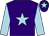 Purple, light blue star, sleeves and star on cap (Mr R Bremer)