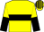 Yellow, black hoop, halved sleeves, yellow and black striped cap (Al Kamda Racing)