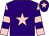 Purple, pink star, pink and purple hooped sleeves, purple cap, pink star (Mr Ian Beach)