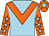 Light Blue, orange chevron, orange sleeves, light blue stars, orange cap, light blue star (N L Varney & Ms Amy Vaughan King)