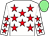 White, red stars, light green cap (Miss Madeline Burns)