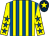 Yellow and royal blue stripes, yellow sleeves, royal blue stars, dark blue cap, yellow star (P Duffy, D Semmens, V Williams & M Bow)