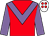 Red, mauve chevron and sleeves, white cap, red spots (Mr John Goodman)