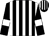 Black and white stripes, black sleeves, white armlets (Mr D Neale)