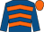 Royal blue, orange chevrons, royal blue sleeves, orange cap (Mascalls Stud)